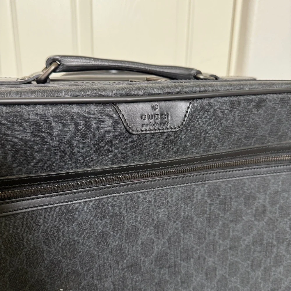 Gucci GG Supreme Canvas Carry on Pilot Monogram Briefcase